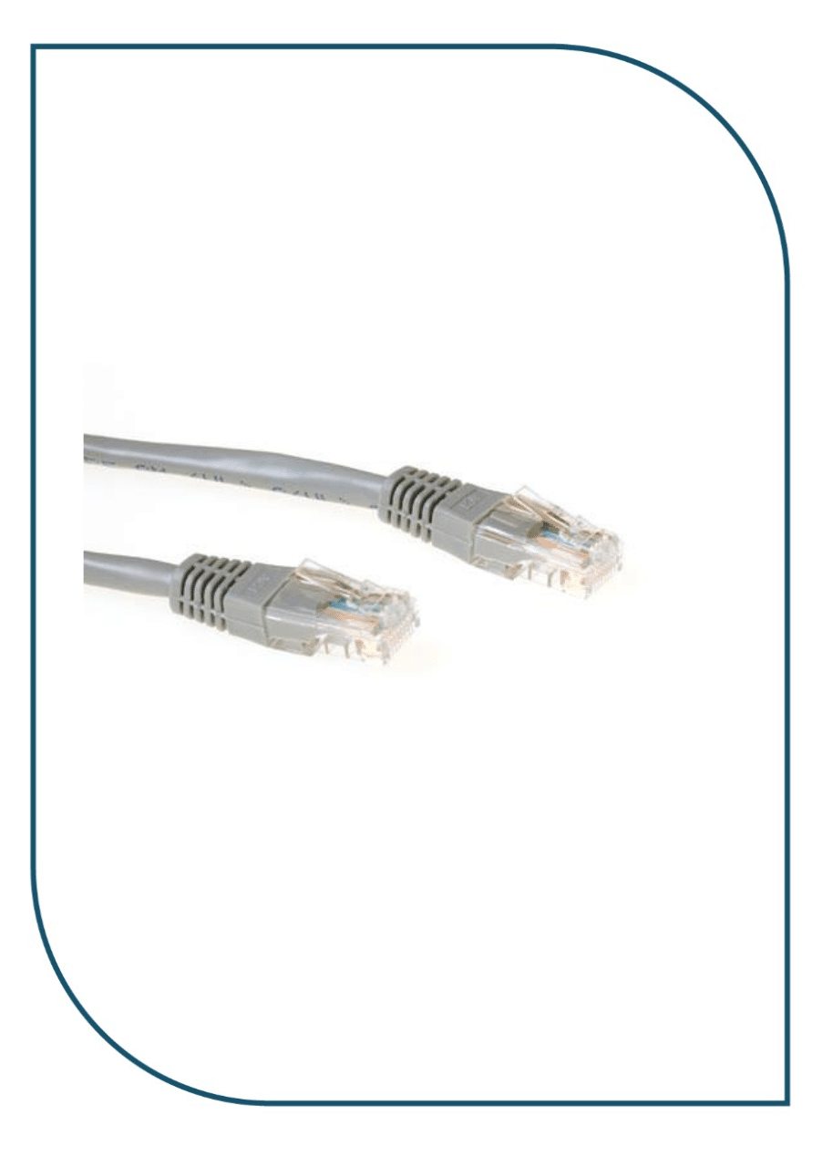Premium-Line (1861100255) – Category 6 U/UTP Patch Cord, Snag Proof, PVC, Grey, 0.25m 1861100255