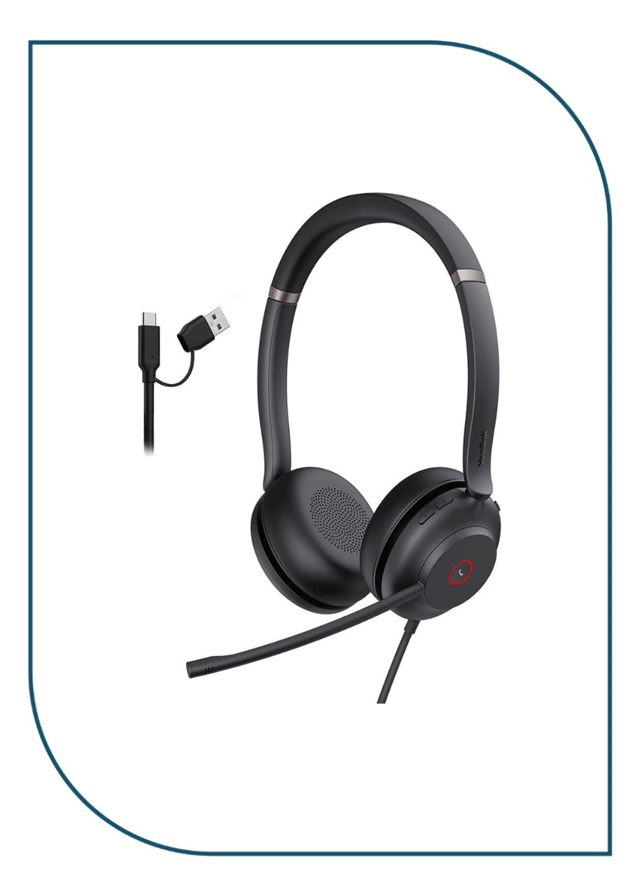 Yealink UH35 Dual Teams USB-C/A – Professional USB Wired Stereo Headset UH35 Dual Teams