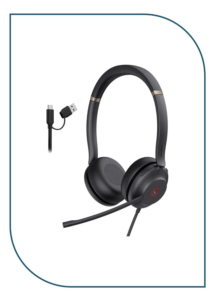 Yealink UH35 Dual Teams USB-C/A – Professional USB Wired Stereo Headset UH35 Dual Teams