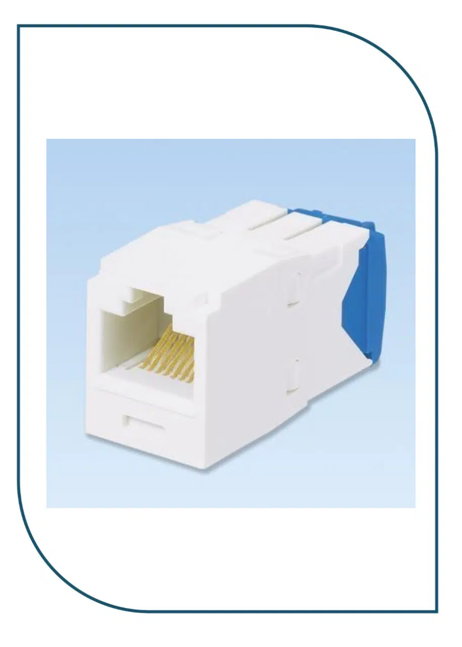 Panduit (CJ6X88TGAW) – Pan-Net / Mini-Com® Cat6A UTP RJ45 TG Jack Module, Arctic White CJ6X88TGAW