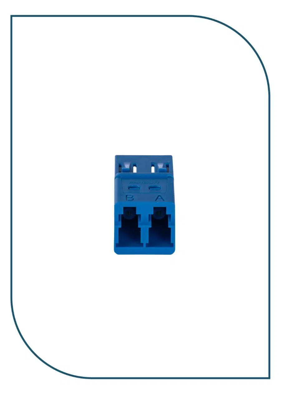Panduit CMDSLCZBU – Mini-Com® Duplex LC Fiber Adapter Module, Singlemode, Blue CMDSLCZBU