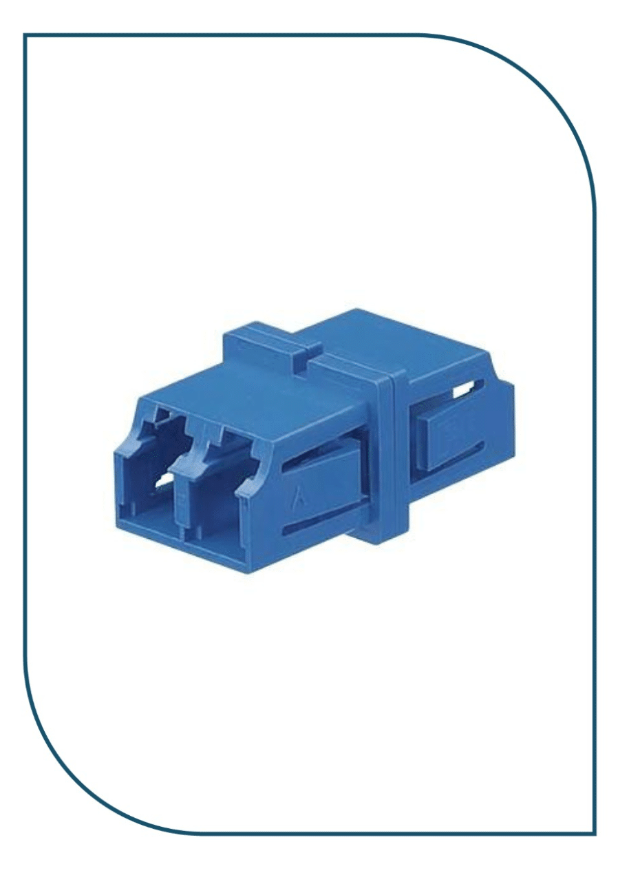 Panduit CMDSLCZBU – Mini-Com® Duplex LC Fiber Adapter Module, Singlemode, Blue CMDSLCZBU