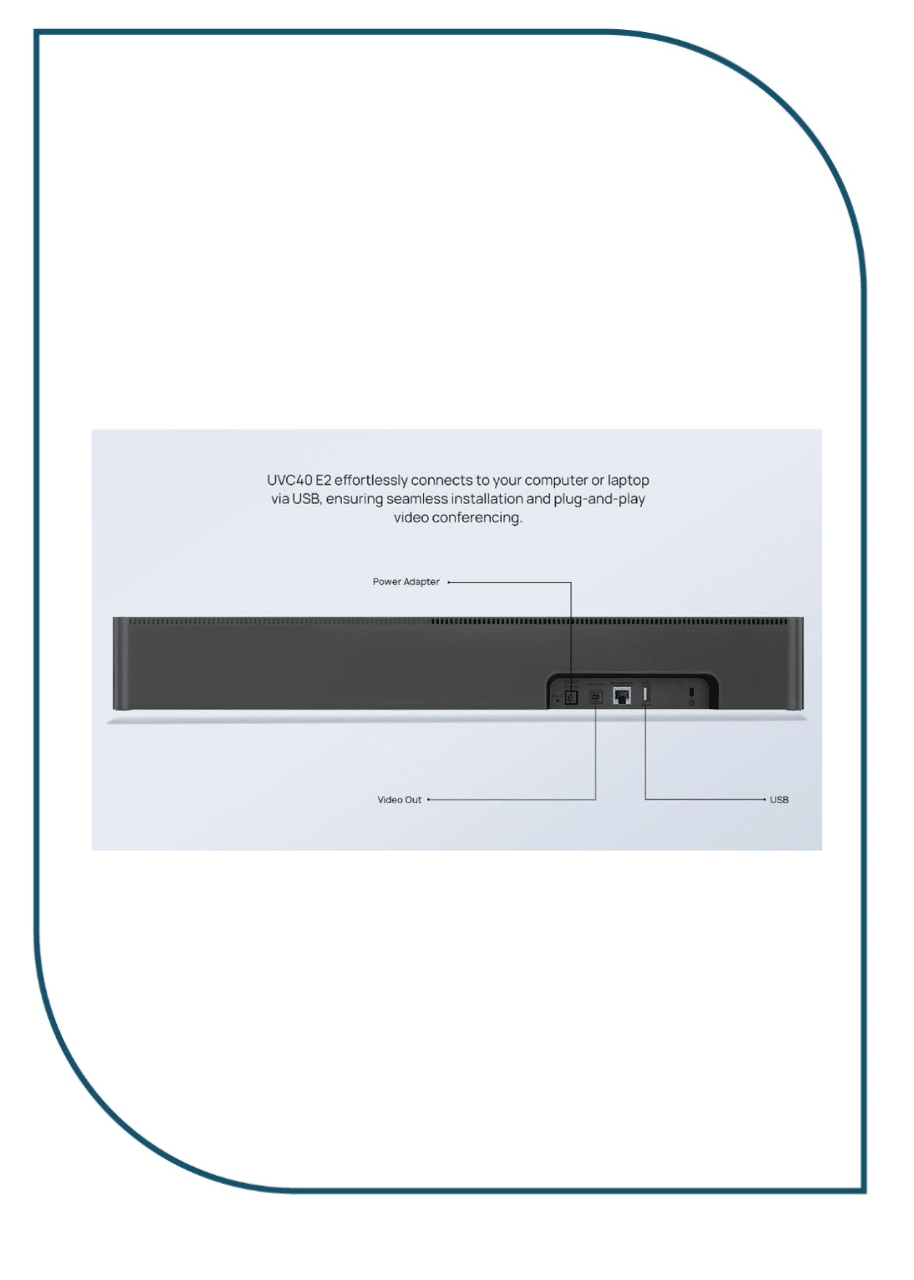 Yealink UVC40 E2 – All-in-One Intelligent USB Video Bar UVC40 E2