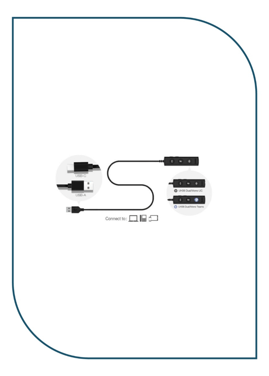 Yealink UH44 Dual Teams USB-C/A – Professional USB Wired Headset UH44 Dual Teams