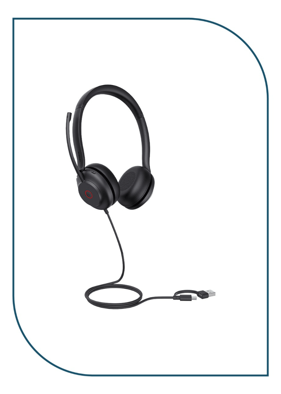 Yealink UH35 Dual Teams USB-C/A – Professional USB Wired Stereo Headset UH35 Dual Teams