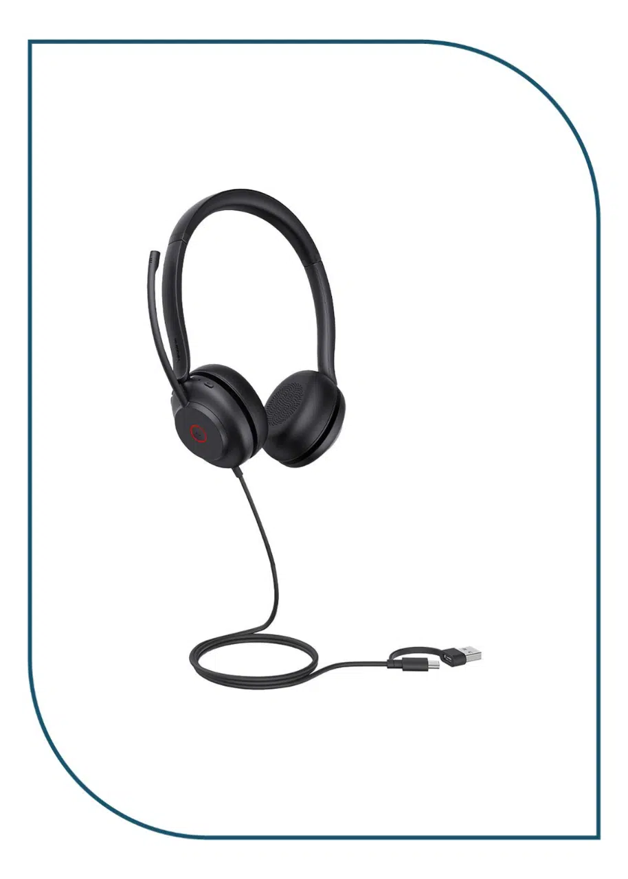 Yealink UH35 Dual Teams USB-C/A – Professional USB Wired Stereo Headset UH35 Dual Teams