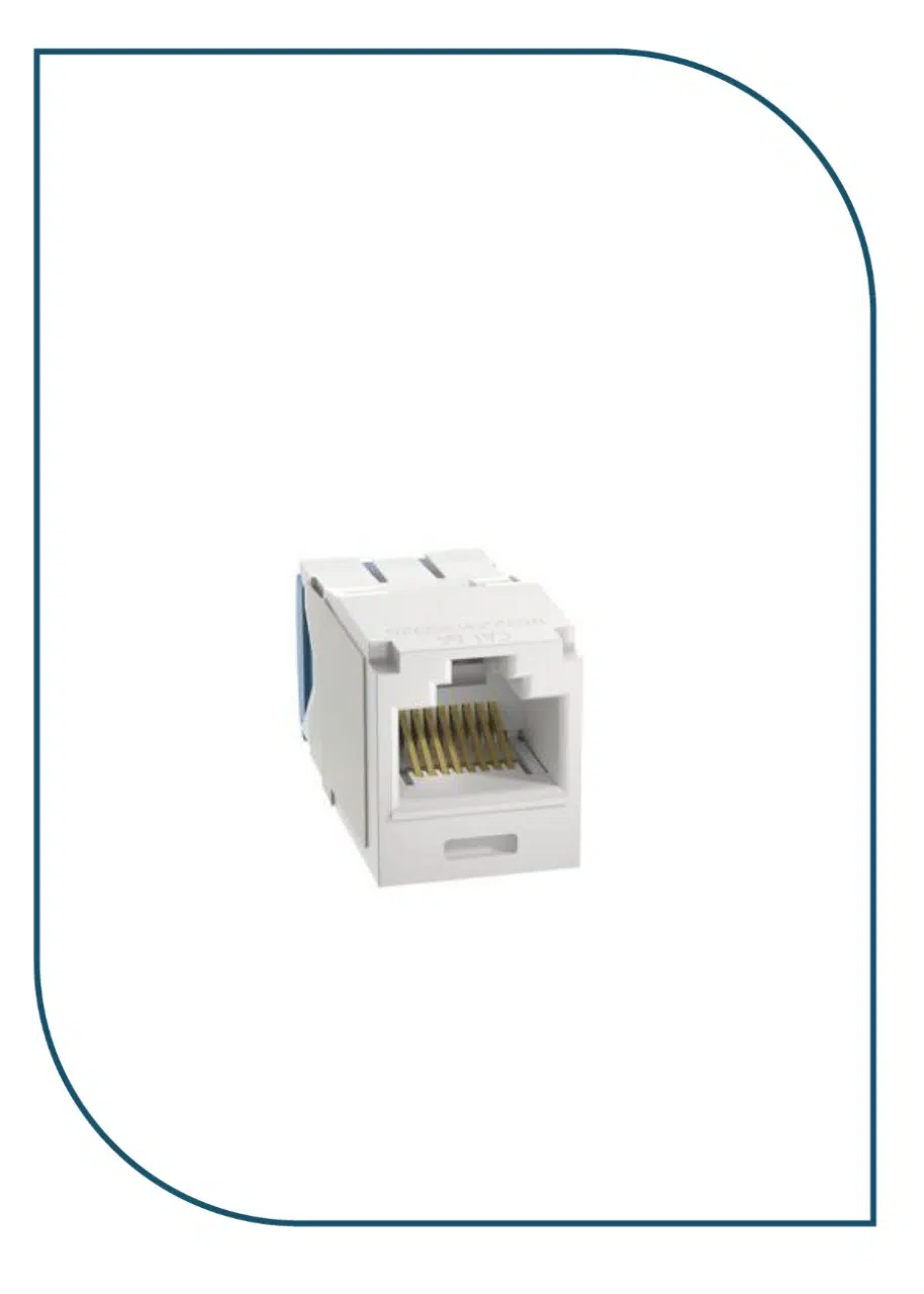 Panduit (CJ6X88TGAW) – Pan-Net / Mini-Com® Cat6A UTP RJ45 TG Jack Module, Arctic White CJ6X88TGAW