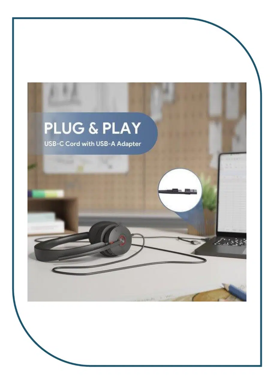 Yealink UH48 Dual Teams USB-C/A – Premium ANC USB Wired Stereo Headset UH48,