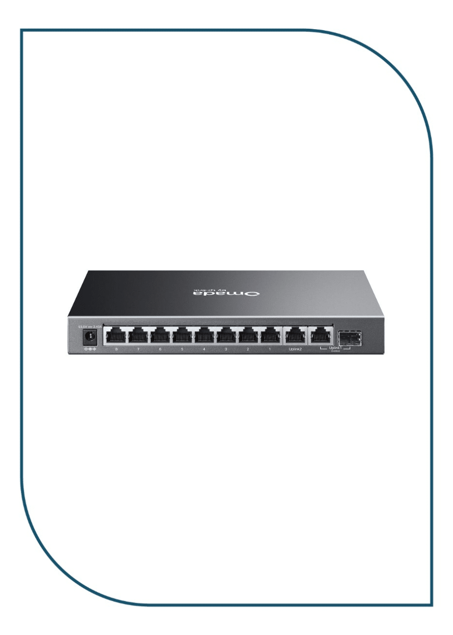 TP-Link Omada ES210GMP – 10-Port Gigabit Easy Managed Switch with 8-Port PoE+ ES210GMP