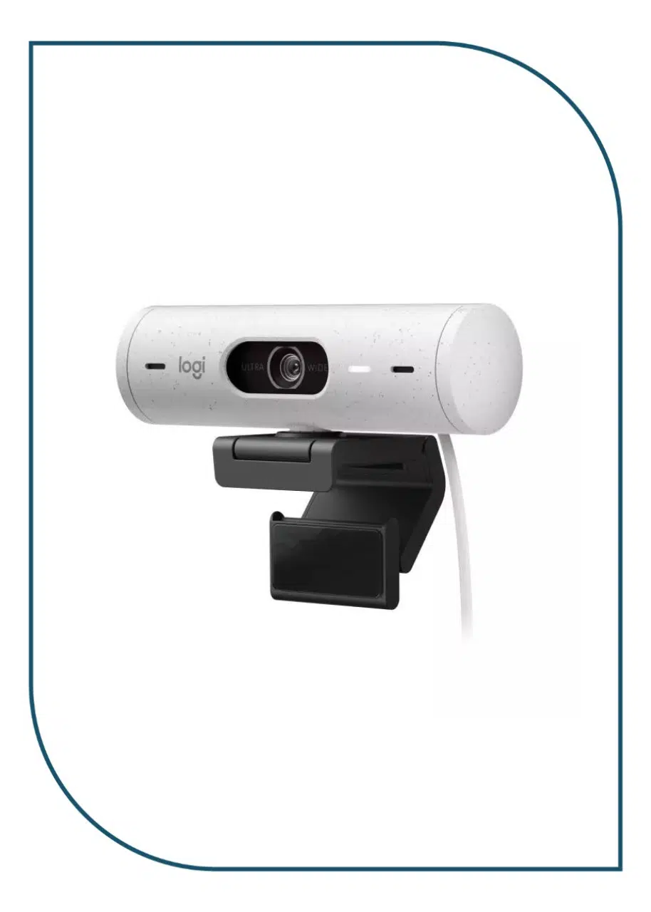 Logitech Brio 500 Full HD 1080p Webcam with Auto-Framing & Show Mode – Off-White – USB-C – 960-001428 Logitech Brio 500 Full HD 1080p Webcam