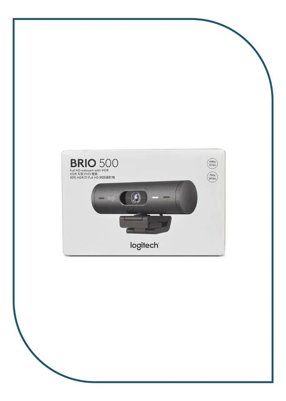 Logitech Brio 500 Full HD 1080p Webcam with Auto-Framing & Show Mode – Graphite – USB-C Logitech Brio 500