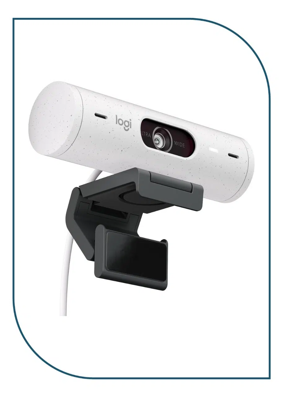 Logitech Brio 500 Full HD 1080p Webcam with Auto-Framing & Show Mode – Off-White – USB-C – 960-001428 Logitech Brio 500 Full HD 1080p Webcam